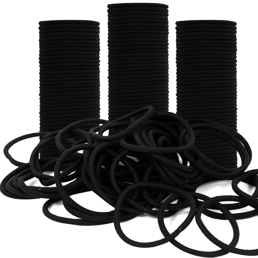 Brown Hair Ties for Thick 150 Count,4mm Elastic hair Bands, Ponytail No Damage Hair Ties for Women,Girls and Man