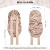 AWAYTR Long Satin Bonnet for Braids - Elastic Silk Hair Bonnets for Sleeping Night Cap Stretchy Tie Band for WomenChampagne view 2