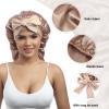 AWAYTR Long Satin Bonnet for Braids - Elastic Silk Hair Bonnets for Sleeping Night Cap Stretchy Tie Band for WomenChampagne view 4