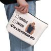 G2TUP TV Show Inspired Gift Blue Makeup Bag R P Fan Cosmetic Bag R P Merch (Blue White Bag) view 2
