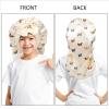 AWAYTR Long Toddler Silk Bonnet for Sleeping Elastic Satin Bonnets for Curly Hair Braid Night Cap for Aged 3-12 Kids (Butterfly+Beige) view 2