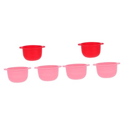 Beavorty 6pcs Folding Silicone Wax Melting Bowl for Hair Removal Nonstick Wax Bean Container for Home Waxing Random Colors