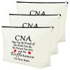 3Pcs CNA Makeup Bag Set Certified Nursing Assistant Gifts view 1