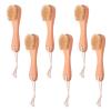6 Pcs Face Exfoliator Brush Dry Brush Natural Bristles Wooden Face Cleaning Brush, Facial Cleansing Brush Face Wash Scrub Exfoliator Brush for Face Care view 1