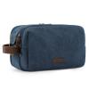 BAGSMART Toiletry Bag for Men, Canvas Travel Toiletry Organizer Dopp Kit Water-resistant Shaving Bag for Toiletries Accessories,Navy Blue-Medium view 1