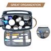 BAGSMART Toiletry Bag for Men, Canvas Travel Toiletry Organizer Dopp Kit Water-resistant Shaving Bag for Toiletries Accessories,Navy Blue-Medium view 2