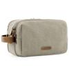 BAGSMART Toiletry Bag for Men, Canvas Travel Toiletry Organizer Dopp Kit Water-resistant Shaving Bag for Toiletries Accessories,Beige-Medium view 1