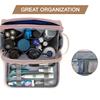 BAGSMART Toiletry Bag for Women, Cosmetic Makeup Bag Organizer, Travel Bag for Toiletries, Dopp Kit Water-resistant Shaving Bag for Accessories, Pink-Large view 2