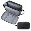 BAGSMART Toiletry Bag for Men, Canvas Travel Toiletry Organizer Dopp Kit Water-resistant Shaving Bag for Toiletries Accessories,Black-Large view 1