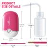 mlogiroa Lash Eyelash Fan Kit - Mini Portable Fans with 50 Lash Shampoo Brush, 3 Nose Blackhead Facial Cleaning Brush, 1 Plastic Wash Bottle (ROSE) view 2