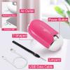 mlogiroa Lash Eyelash Fan Kit - Mini Portable Fans with 50 Lash Shampoo Brush, 3 Nose Blackhead Facial Cleaning Brush, 1 Plastic Wash Bottle (ROSE) view 3