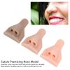 3Pcs Silicone Nose Model, Soft 3D Silicone Flexible Model for Practicing Suture Teaching Instructions Body Part Displays for Jewelry Display Teaching Tool view 3