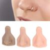 3Pcs Silicone Nose Model, Soft 3D Silicone Flexible Model for Practicing Suture Teaching Instructions Body Part Displays for Jewelry Display Teaching Tool view 4