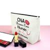 3PCS CNA Gift Certified Nursing Assistant Gifts Makeup Cosmetic Bag CNA Week Gifts Medical Student Appreciation Gift for Women Thank You Present Retirement Birthday Present Travel Makeup Pouch view 3