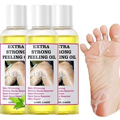 Yellow Peeling Oil, Extra Strength Peeling Oil for Dark Skin, Exfoliating Peeling Solution for Body All Skin Type, 3.88 Fl Oz / 110ML