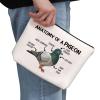 G2TUP Pigeon Lover Gift: Anatomy Of A Pigeon Makeup Bag - White, Zipper Travel Bag view 2