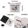 G2TUP Pigeon Lover Gift: Anatomy Of A Pigeon Makeup Bag - White, Zipper Travel Bag view 3