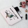 G2TUP Pigeon Lover Gift: Anatomy Of A Pigeon Makeup Bag - White, Zipper Travel Bag view 4