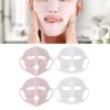 4pcs Silicone Sheet Mask Covers, Reusable Moisturizing Facial Mask Face Mask Holde with Ear Hook for Slow Down the Evaporation of Mask Essence view 2