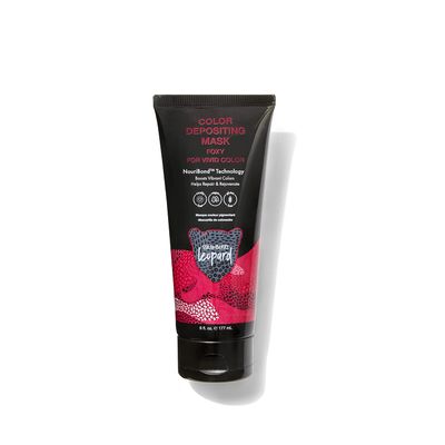 Strawberry Leopard Foxy Color Depositing Mask 6 Fl Oz, Boosts Vibrant Colors, Vegan, CrueltyFree, GlutenFree
