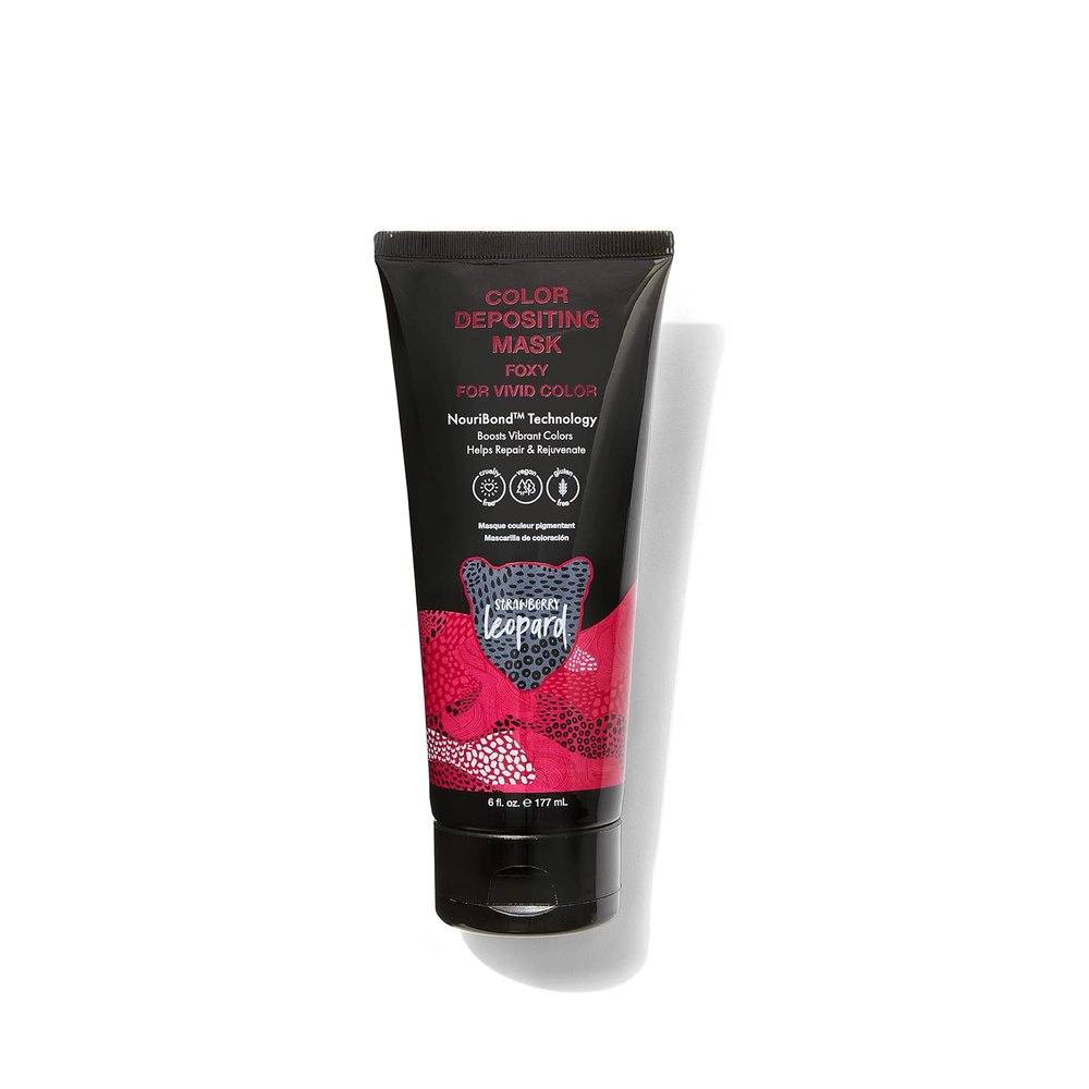 Strawberry Leopard Foxy Color Depositing Mask 6 Fl Oz, Boosts Vibrant Colors, Vegan, CrueltyFree, GlutenFree