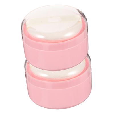 KOMBIUDA 2pcs Body Powder Puff Containers with Puff Loose Powder Puff Body Powder Applicator for Home and Travel Use
