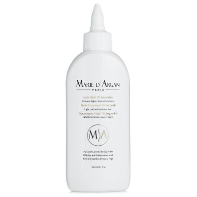 Marie d'Argan Professional Flash Fluid Hair Treatment 10 Seconds 200 ml Vegan for a Ultra luminous, soft and light hair advanced technology activates instantly on contact with water