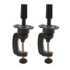 2 Pcs Wig Head Stands, Wig Mannequin Head Stand Height Adjustable Cosmetology Manikin Stand Holder Clamp Black view 1