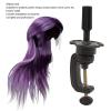 2 Pcs Wig Head Stands, Wig Mannequin Head Stand Height Adjustable Cosmetology Manikin Stand Holder Clamp Black view 4