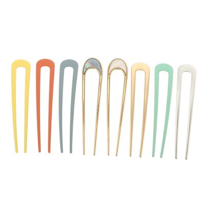 FOMIYES 8pcs Elegant U-shaped Metal Hair for Women Stylish Bun Hair Fork Clips Comfortable Non- Accessories for Girls