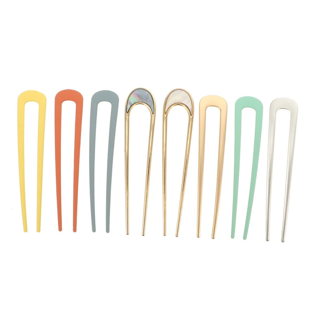 FOMIYES 8pcs Elegant U-shaped Metal Hair for Women Stylish Bun Hair Fork Clips Comfortable Non- Accessories for Girls