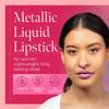 Aromi Metallic Matte Liquid Lipstick - Pink Lip Color for Women, Shimmery Finish, Long-Lasting, Waterproof Handmade (Cotton Candy) view 3