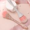 FRUJCDKI Full Diamond Luxury Shine Nail Art Dust Powder Remover Brush, Nail Art Dust Cleaner Brush, Soft Cleaner Brush for Makeup (Silver) view 3