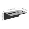 3-Piece Rack Black Non-Acrylic view 3
