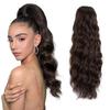 Adancyler Drawstring Ponytail Extension for Women 26 Inch Long Body Wavy Pony Tails Hair Extensions Synthetic Clip in Fluffy Hairpieces for Daily Use(Dark Brown) view 1