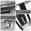 2Pcs Crystal Clear PVC Travel Toiletry Bag Kit for Women Men, Waterproof Vinyl Packing Organizer Storage Bags with Zipper Handle Straps, Cosmetic Pouch Carry on Airport Airline Compliant Bag Handbag view 2