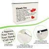 3 PCS Thank You Gifts for Social Worker Makeup Bag Social Worker Appreciation Gift for Employee Coworker 3 Pack Cosmetic Pouch Retirement Present for Teacher Nurse Volunteer Christmas Birthday Present view 4
