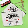 2 Pack Daycare Provider Appreciation Gift Makeup Bag Daycare Teacher Gifts 2 PCS Cosmetic Pouch Thank You Gift for Childcare Provider Gifts for Childhood Educators Gift Christmas Teachers Day Gifts view 2