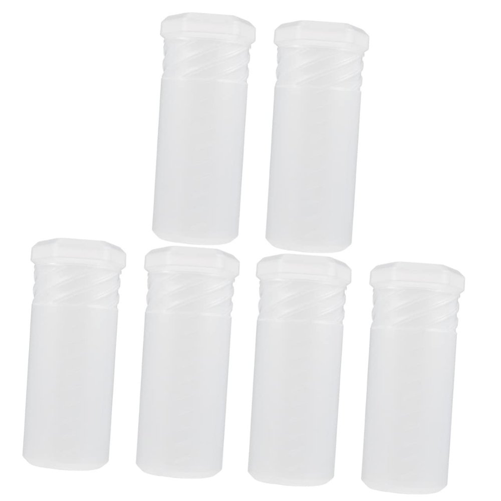 Beavorty 6pcs Adjustable Shaving Brush Travel Cases Transparent Shaving Brush Holders for Home and Outdoor Use and Impact-resistant Design with Random Lid Style