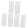 Beavorty 6pcs Adjustable Shaving Brush Travel Cases Transparent Shaving Brush Holders for Home and Outdoor Use and Impact-resistant Design with Random Lid Style view 1