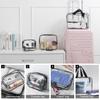5Pcs Crystal Clear PVC Travel Toiletry Bag Kit for Women Men, Waterproof Vinyl Packing Organizer Storage Bags with Zipper Handle Straps, Cosmetic Pouch Carry on Airport Airline Compliant Bag Handbag view 4