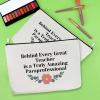 2 Pack Paraeducator Appreciation Gift for Teacher Makeup Bag Paraprofessional Thank You Gift for Para Teaching Assistant Birthday Cosmetic Bag Retirement Teacher Day Present 2 PCS Cosmetic Pouch view 2