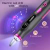 Professional Nail Drill,Electric Nail File kit for Acrylic Gel Nails,Electric Manicure and Pedicure Tools,10 Speeds Nail Care Gift for Trimmer,Grinder,Buffer(Black) view 4