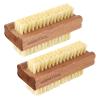 DEBETOOL Acacia Wood Nail Brush, 2 Pack Wooden Nail Scrub Brush for Fingernail cleaning,Natural Fingernail Brush to Clean Under Nails view 1