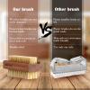 DEBETOOL Acacia Wood Nail Brush, 2 Pack Wooden Nail Scrub Brush for Fingernail cleaning,Natural Fingernail Brush to Clean Under Nails view 4