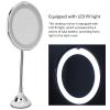 360 Swivel Magnifying Mirror, Battery Operated 10X Magnification Flexible Cordless Goose Neck LED Fill Light Suction Cup, Adjustable Gooseneck for Home Office Travel Makeup view 3