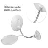 360 Swivel Magnifying Mirror, Battery Operated 10X Magnification Flexible Cordless Goose Neck LED Fill Light Suction Cup, Adjustable Gooseneck for Home Office Travel Makeup view 4