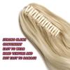 Ponytail Extension Claw Curly Hair Piece Long Voluminous Curled Wavy Heat-Resisting Quality Synthetic Fiber Ponytail Hairpiece Extension Claw Jaw For Women 22" (234/613# Sandy Brown & Light Bleach Blonde) view 3