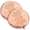 2 PCSGranddaughter Gifts Idea for Birthday Encouragement Gift Compact Makeup Mirror for Granddaughter Folding Pocket Mirror for Her Grandchild Present from Grandma Christmas Graduation Present view 1