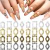 CHANZET 3D Metal Nail Charms 80pcs, Frame Gothic Nail Art Charms, Retro Gold Silver Nail Jewels Art Decoration for Women Girls Acrylic Nail DIY Craft Design Manicure Accessories view 1